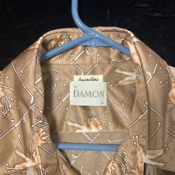 Swinging Golfer shiny 1970s nylon shirt Mens Large - Picture 4 of 5